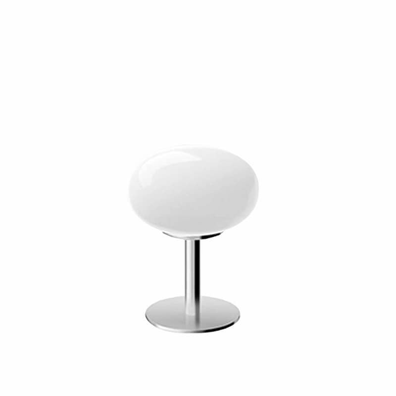 Nordic Vintage Cream Round Glass 1-Light Table Lamp Lumendat