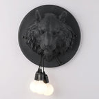 Italian Creative Tiger Totem Resin PVC Shade 1-Light Wall Sconce Lamp Lumendat