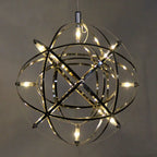 Contemporary Creative Globe Iron 12 Light LED Firework Pendant Light for Living Room Lumendat