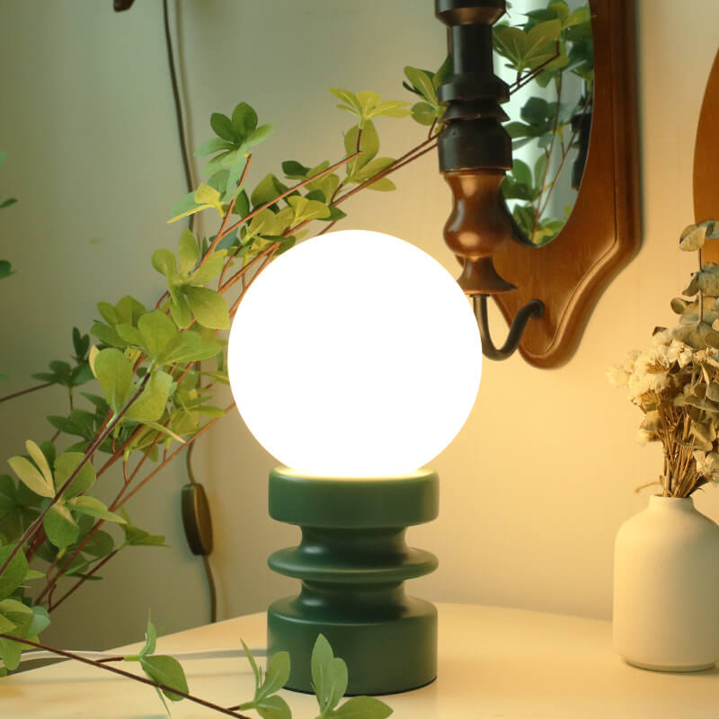 Vintage Orange Solid Glass 1-Light Table Lamp Lumendat