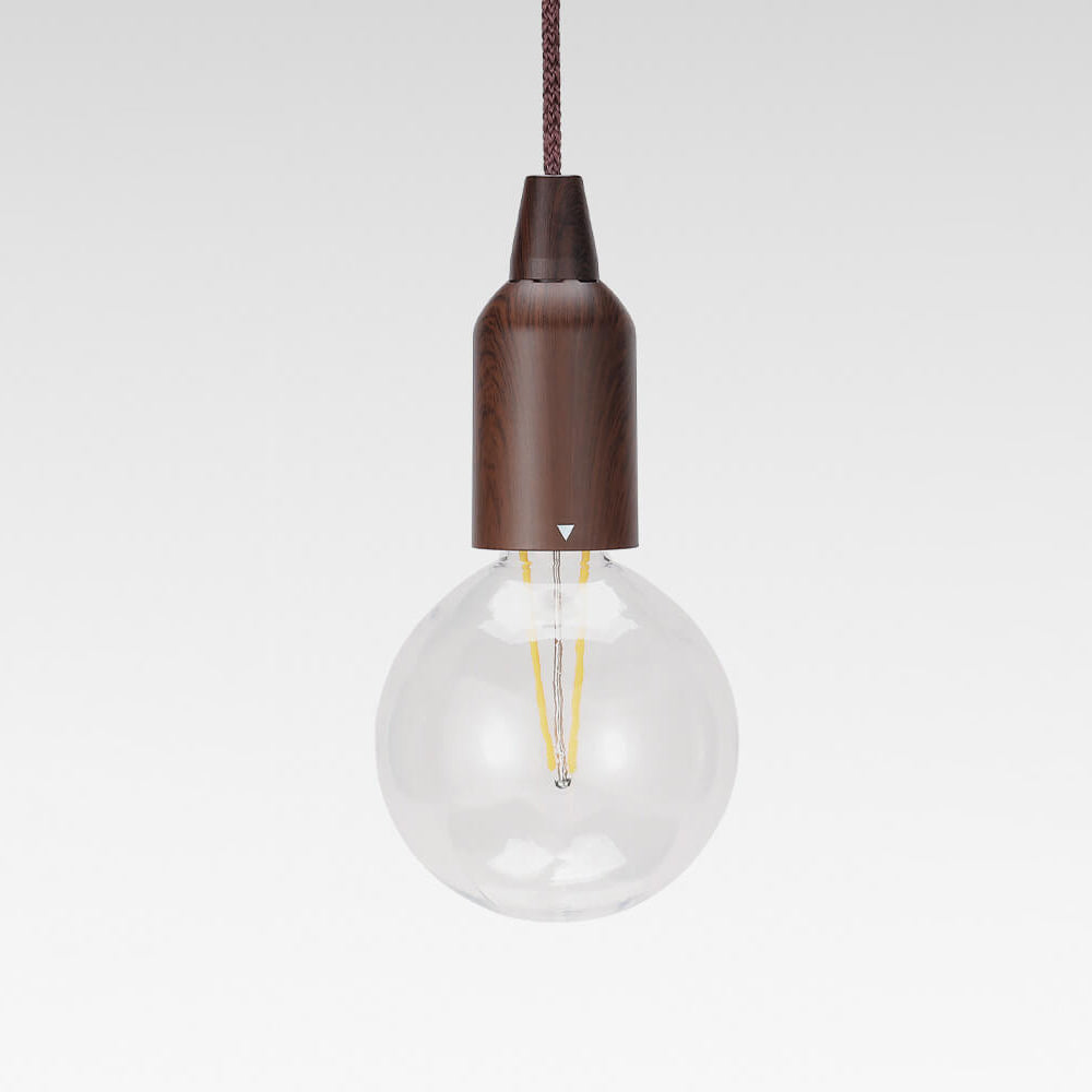 Retro Portable Waterproof Wood Round Cone Battery USB 1-Light Camping Outdoor Light Lumendat