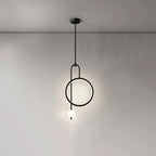 European Minimalist Light Luxury Circular Metal Acrylic LED Chandelier Lumendat