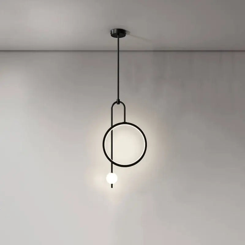 European Minimalist Light Luxury Circular Metal Acrylic LED Chandelier Lumendat