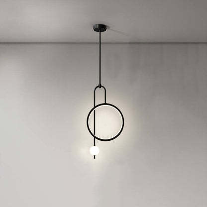 European Minimalist Light Luxury Circular Metal Acrylic LED Chandelier