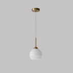 Vintage French Glass Round Tart 1-light Pendant Light Lumendat