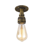 Vintage Steampunk Style Iron Glass Shade 1-light Flush Mount Ceiling Light BulbSquare