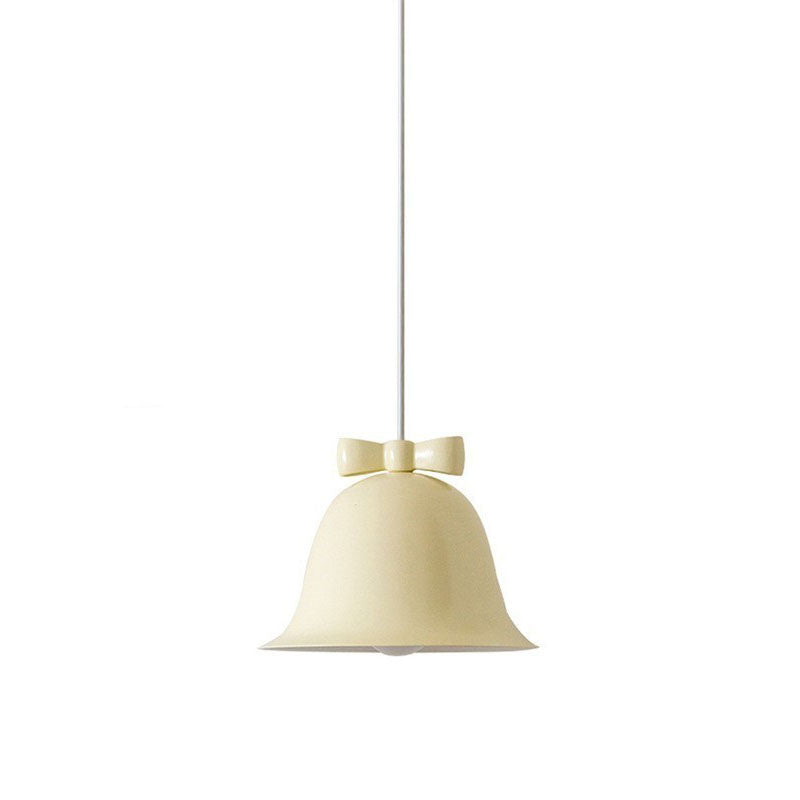 Contemporary Scandinavian Iron Bowknot Bell 1-light Pendant Light for Living Room