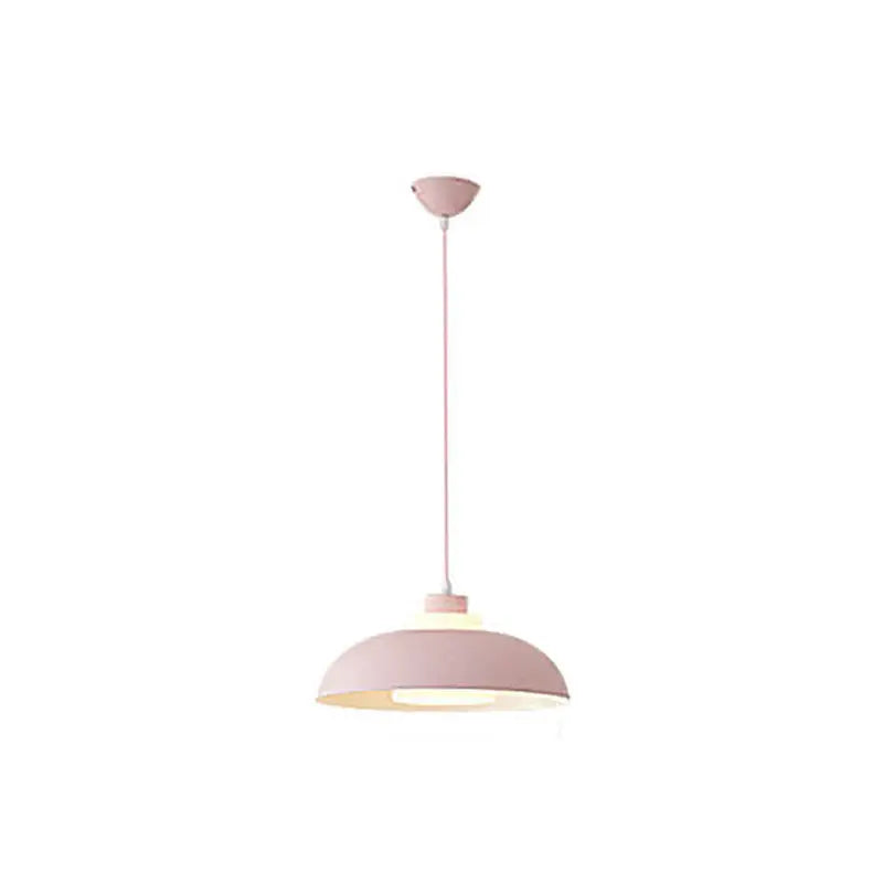 Modern Solid Color Macaron Acrylic Aluminum 1-light Pendant Light BulbSquare
