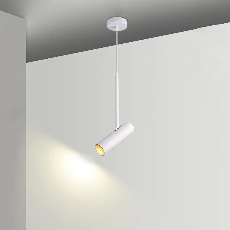 Contemporary Nordic Simplicity Metal Long Barrel 1-light Pendant Light for Bedroom BulbSquare