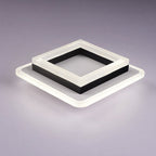 Nordic Simple Acrylic Square Circle Iron LED Flush Mount Ceiling Light BulbSquare