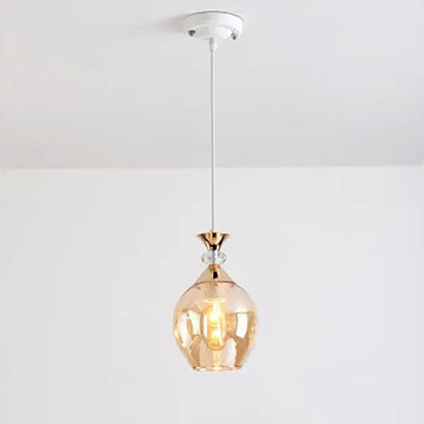 Contemporary Nordic Gradient Glass Metal Orb 1/3 Light Island Light Chandelier for Living Room Lumendat