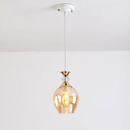 Contemporary Nordic Gradient Glass Metal Orb 1/3 Light Island Light Chandelier for Living Room