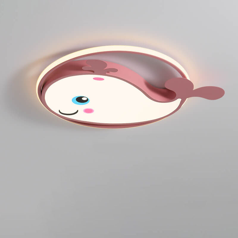 Lumendat Cartoon Creative Dolphin Circle LED Kids Flush Mount Ceiling Light Lumendat