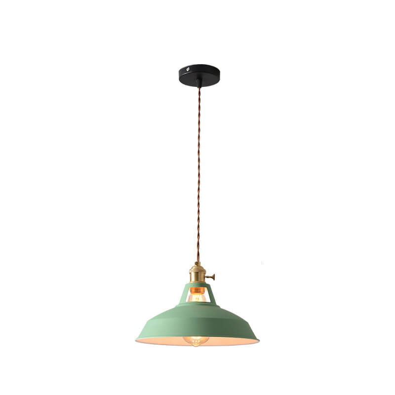 Modern Minimalist Macaroon Iron 1-light Pendant Light BulbSquare
