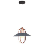 Industrial Creative Wrought Iron Conical Column Frame 1-Light Pendant Light