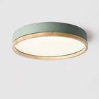 Simple Macaron Round Acrylic LED Flush Mount Ceiling Light BulbSquare