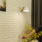 Modern Nordic Iron Semicircle Adjustable Wooden Lamp Arm 1-Light Wall Sconce Lamp Lumendat