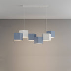 Modern Creative Square Geometric Iron LED Macaron Chandelier BulbSquare