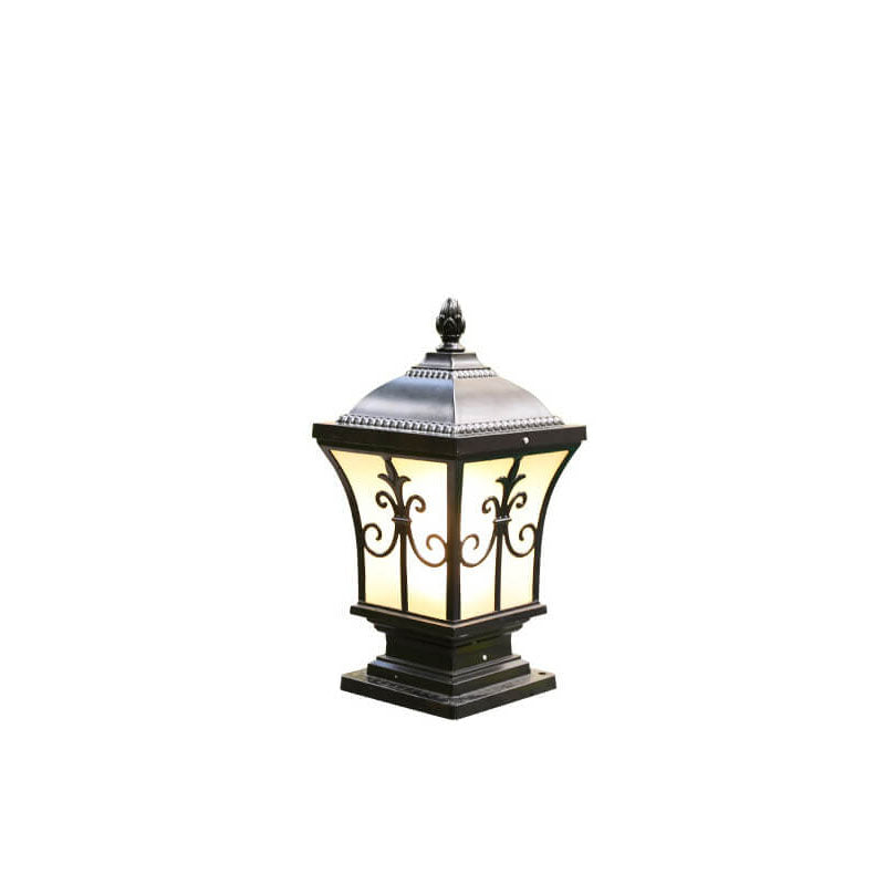 Modern Vintage Waterproof Patio Solar Outdoor Column Head Light Lumendat