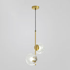 Modern Minimalist Iron Glass Round Ball Branch 2-Light Chandelier for Living Room Lumendat
