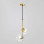 Nordic Minimalist Glass Ball Branch 2-light Chandelier BulbSquare