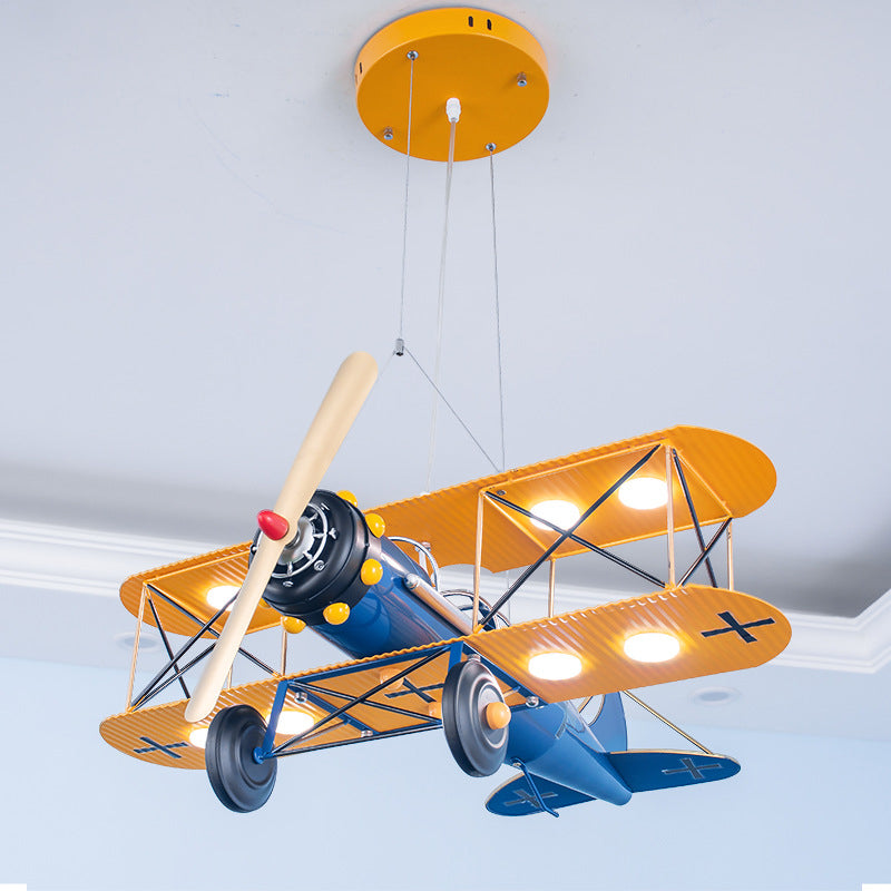 Lumendat Contemporary Creative Kids Aircraft Hardware Acrylic LED Chandelier For Bedroom Lumendat