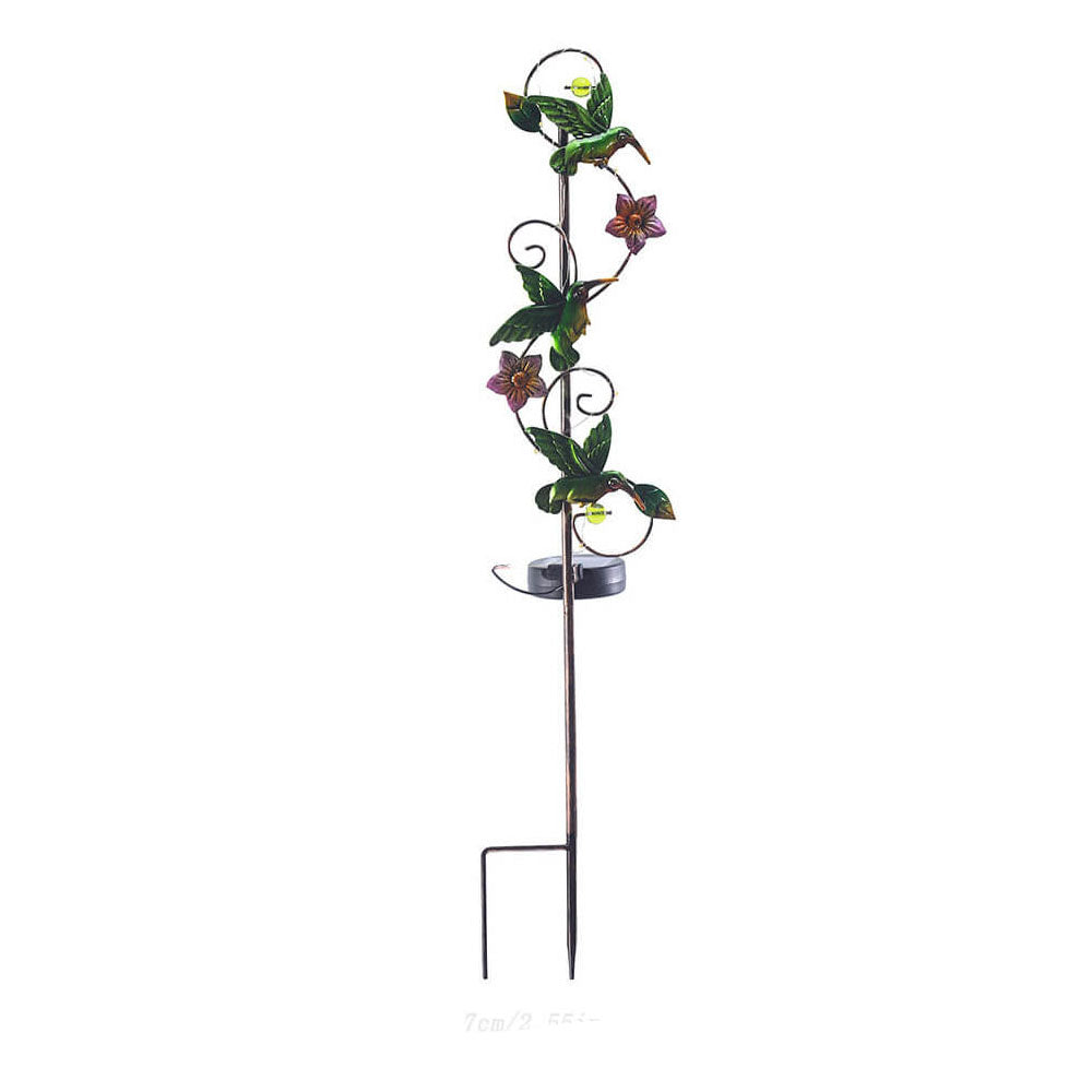 Solar Iron Hummingbird Butterfly Dragonfly Garden Lawn Landscape Light Lumendat