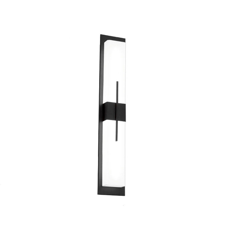 Outdoor Minimalist Rectangular Stainless Steel Acrylic LED Waterproof Wall Sconce Lamp Lumendat