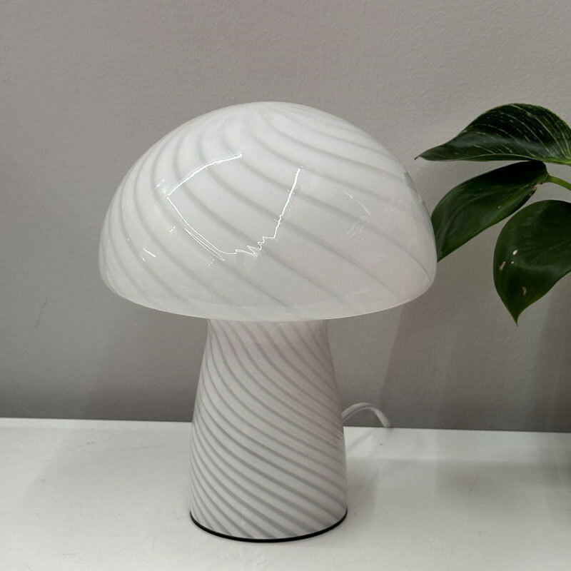Modern Minimalist Mushroom Glass 1-Light Table Lamp Lumendat