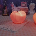 Contemporary Creative Rubber Coating Heart LED Night Light Table Lamp For Bedroom Lumendat