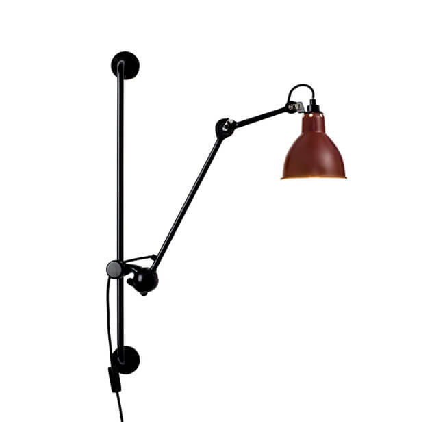 Industrial Vintage Iron Long Pole Swing Arm 1-Light Wall Sconce Lamp