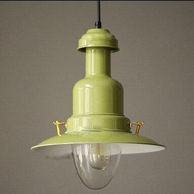 Scandinavian Industrial Iron Lacquered Round 1-light Pendant Light BulbSquare