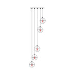 Modern Luxury Staircase Crystal Orb Ball Shade LED Loft Chandelier Lumendat