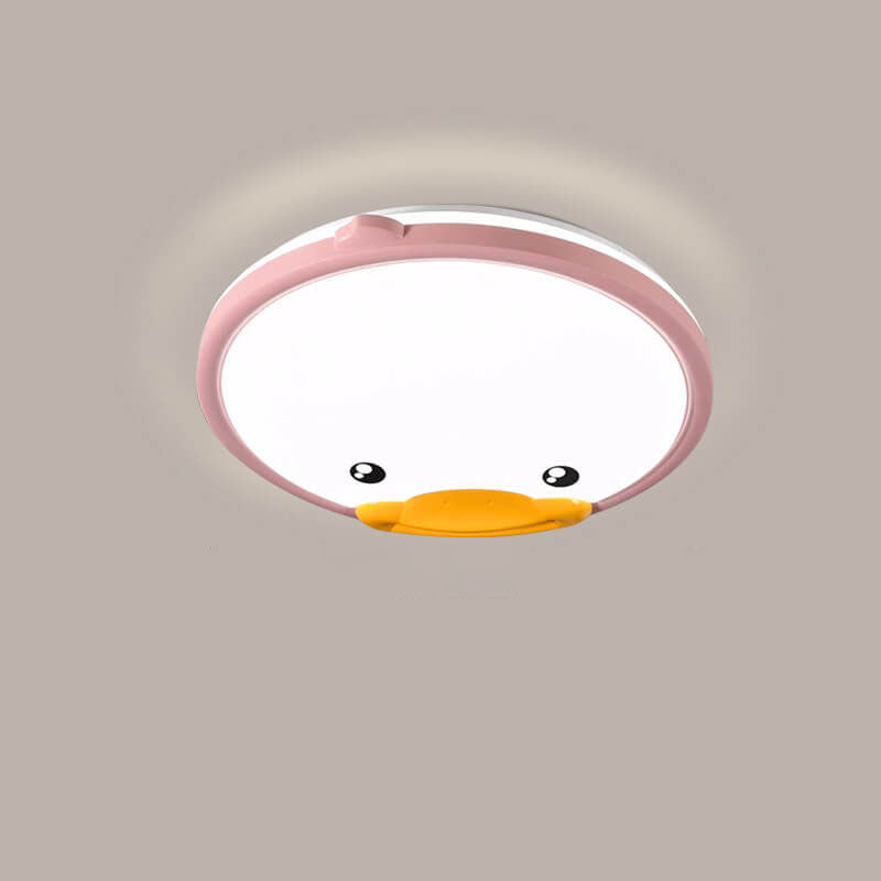 Lumendat Creative Adorable Duck Totoro Acrylic Round LED Kids Flush Mount Ceiling Light Lumendat