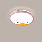Lumendat Creative Adorable Duck Totoro Acrylic Round LED Kids Flush Mount Ceiling Light Lumendat