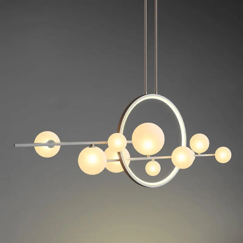Modern Glass Long Bubble Magic Bean Island Light 7/10 Light Chandelier Lumendat