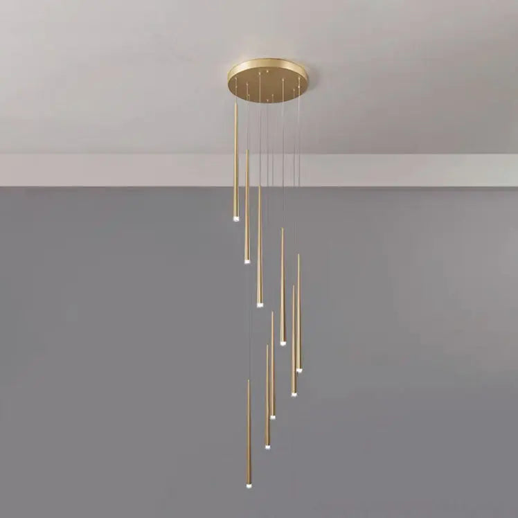 Modern Minimalist Tapered Tube Iron Acrylic LED Island Light Chandelier BulbSquare