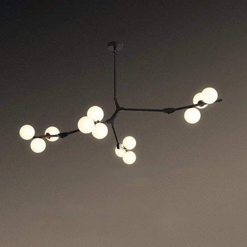 Modern Creative Magic Bean Branch Glass 12/18/24 Light Chandelier Lumendat