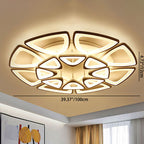 Contemporary Creative Combination Triangle Hardware Acrylic LED Flush Mount Ceiling Light For Living Room
