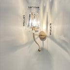 Modern Luxury Metal Iron Stainless Steel Crystal Ball Cylinder 1-Light Wall Sconce Lamp For Bedside Lumendat