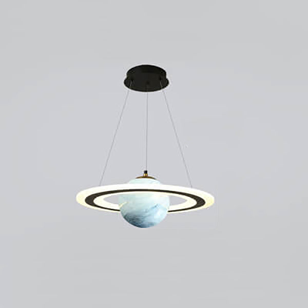 Lumendat Modern Creative Space Planet Circle Kids LED Chandelier Lumendat