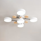 Contemporary Scandinavian Round Molecule Branch Design LED Semi-Flush Mount Ceiling Light For Living Room Lumendat