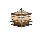 European Outdoor Brass Glass Square 1/2 Light Waterproof Pillar Landscape Light Lumendat