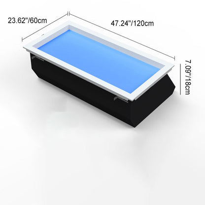 Modern Minimalist Smart Blue Sky Metal LED Flush Mount Ceiling Light for Living Room