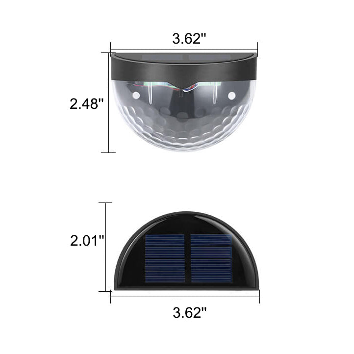 Solar Semi Circle Outdoor Waterproof Light Shadow Fence Wall Sconce Lamp Lumendat