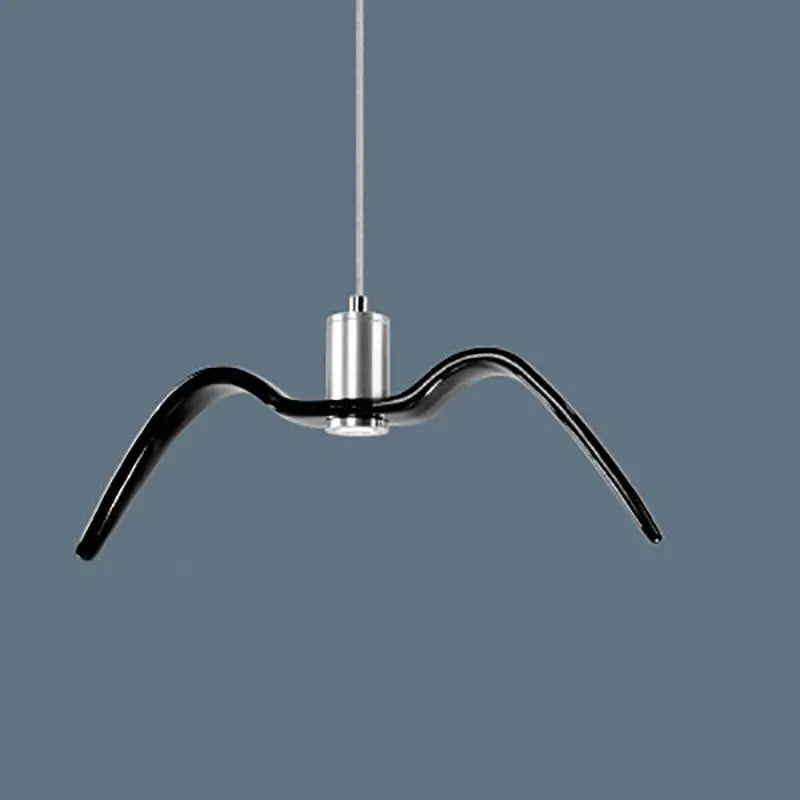 Contemporary Nordic Personality Wrought Iron Seagull LED Pendant Light for Living Room BulbSquare