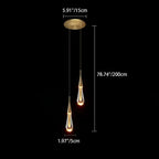 Contemporary Scandinavian Water Drops Iron Aluminum Crystal LED Chandelier for Bedroom Lumendat