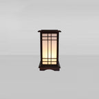 Traditional Chinese Rectangular Parchment Wood 1-Light Standing Floor Lamp For Entertainment Rooms Lumendat