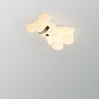 Lumendat Contemporary Creative Cartoon Animal Bear Acrylic Shape Iron LED Kids Flush Mount Ceiling Light For Bedroom Lumendat