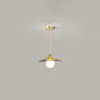 Modern Light Luxury Glass Flower Design Iron 1-Light Pendant Light